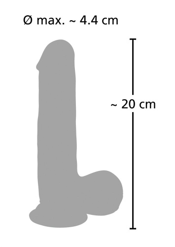 Реалистичный фаллос с пульсацией Medical Silicone 20 см фото 7
