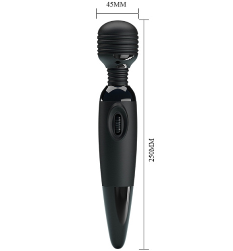 Вибромассажер с мощной вибрацией Pretty Love Power Wand черный фото 6