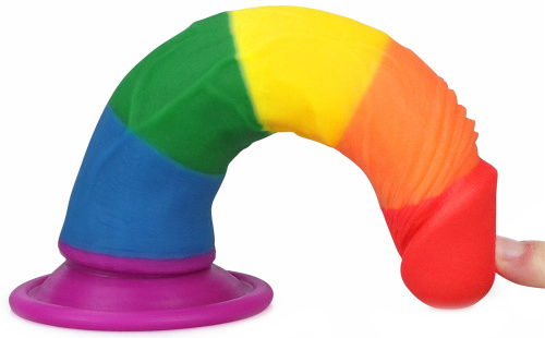 Радужный фаллоимитатор Prider Dildo 19 см фото 3