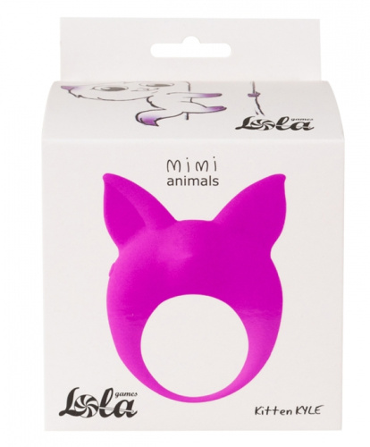 Эрекционное виброкольцо Mimi Animals Kitten Kyle Purple фото 4