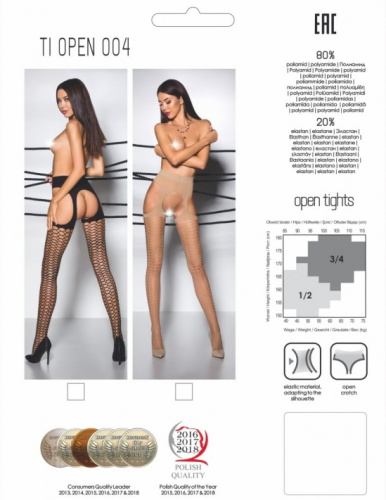 Колготки TIOpen 004 черные размер 3/4 фото 2