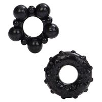 Набор из двух черных эрекционных колец Muscle Ring