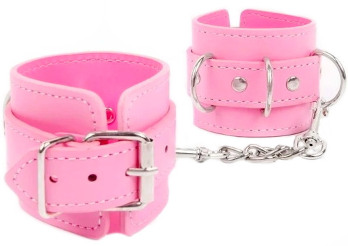Классические розовые наручники фото 3
