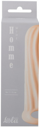 Фаллоудлинитель с кольцом Homme Wide Flesh + 1,5 см фото 4