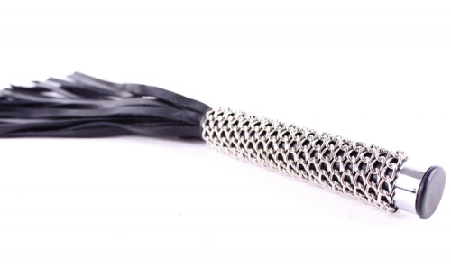 Плеть из натуральной кожи Metallic Charm 40 см фото 2