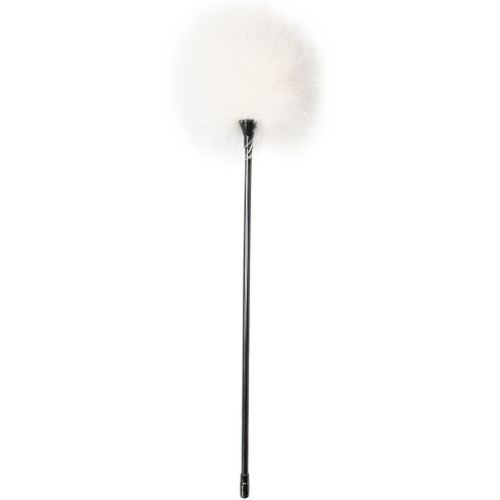 Белый перьевой тиклер 40 см