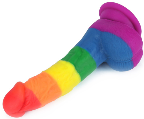 Радужный фаллоимитатор Prider Dildo 21 см фото 4