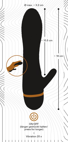 Виратор-кролик с рифленой поверхностью Bendy Ripple Clit Vibrator фото 6