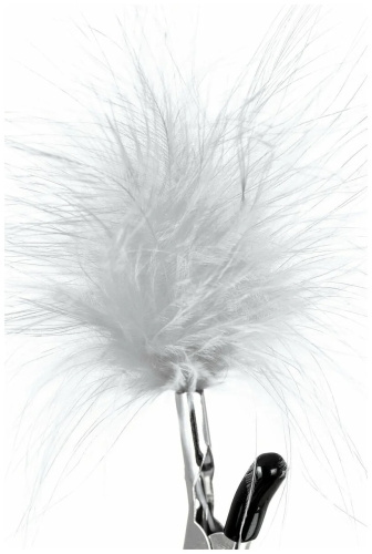 Сексуальные зажимы на соски с белыми перышками фото 5