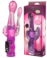 Вибратор с ротацией и гнущимся анальным отростком Happy Angel