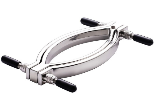 Металлический зажим с поводком для половых губ фото 4