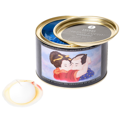 Соль мёртвого моря Shunga Bath Salts Aphrodisia + свеча 600 гр фото 2