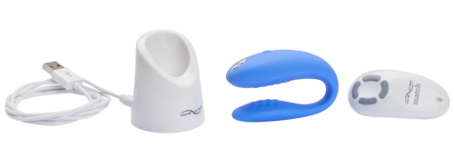 We-Vibe Match Вибромассажер голубой для пар с дистанционным пультом фото 15