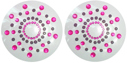 Наклейки на грудь со стразами Body Covers фото 2