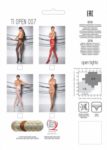 Колготки TIOpen 007 белые разме 3/4 фото 2