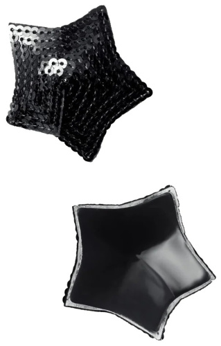 Черные пэстисы-звезды с пайетками фото 3