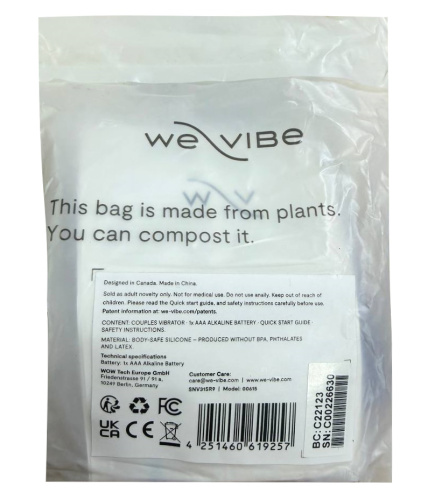 Вибратор для двоих We-Vibe Special Edition Battery черный фото 8