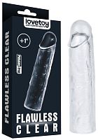 Прозрачная насадка на пенис Flawless Clear Penis Sleeve + 2 см к длине