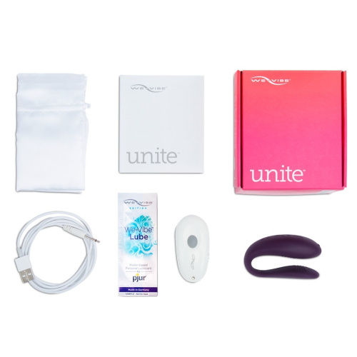 DEMO We-Vibe Unite Вибромассажер фиолетовый для пар с дистанционным пультом фото 7