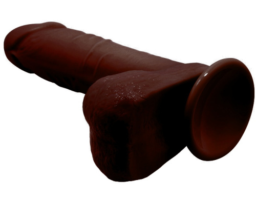 Вибратор реалистичный на присоске мулат 20 см фото 4