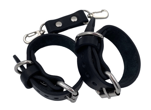 Классические наручники из натуральной кожи фото 4