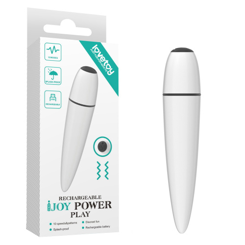 Белый мини вибратор Ijoy Rechargeable Power Play