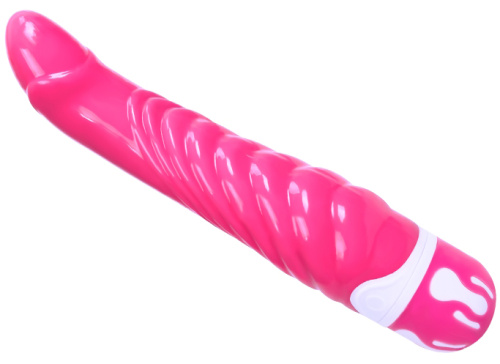 Рельефный вибратор The Realistic Cock розовый 22 см фото 4