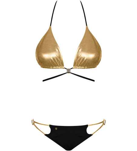 Бикини черно-золотого цвета с мерцающим блеском Goldivia M фото 5