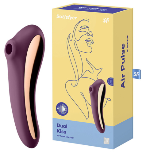 Вакуумно-волновой вибратор Satisfyer Dual Kiss фиолетовый