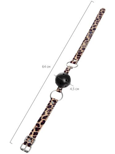 Леопардовый кляп-шар Gold фото 6