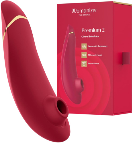 Бесконтактный стимулятор клитора Womanizer Premium 2 Bordeaux