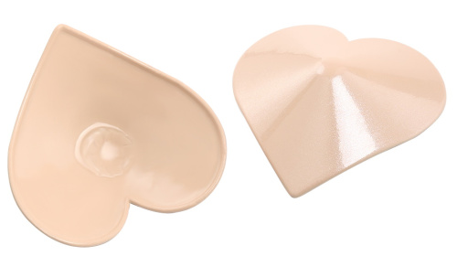 Бежевые металлические пэстисы сердечки фото 3