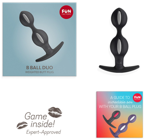 Анальный стимулятор Fun Factory B Balls Duo черно-серый фото 7