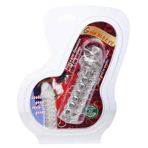 Насадка на пенис Pink Heart прозрачная фото 4