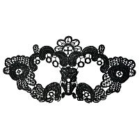 Черная кружевная маска Цветы