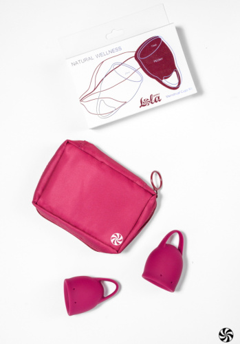 Набор менструальных чаш Natural Wellness Peony Wine Red фото 2