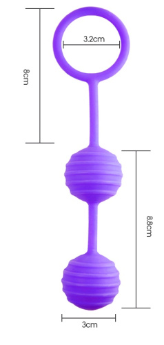 Вагинальные шарики Kegel ball фиолетовые фото 3