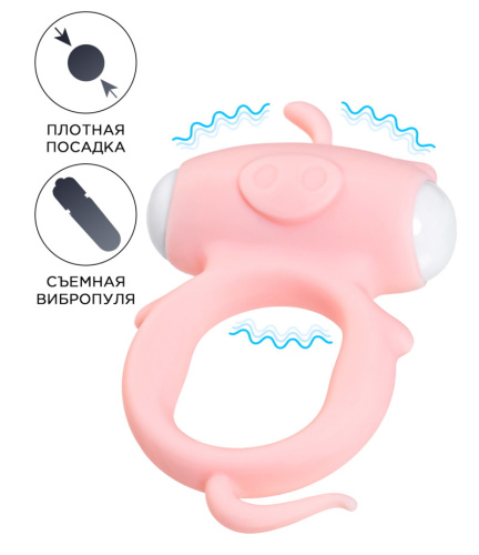 Эрекционное кольцо с вибрацией на пенис Toyfa Kear фото 3