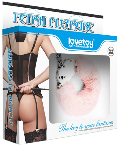 Розовые металлические наручники с мехом Fetish Pleasure фото 6