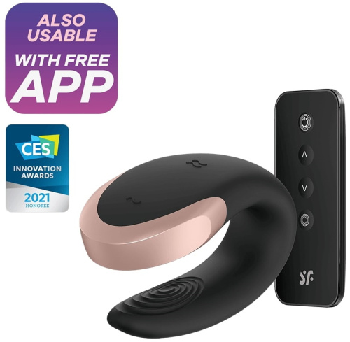 Смарт-стимулятор для пар Satisfyer Double Love черный фото 6