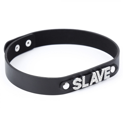 Стильный черный чокер Slave фото 2