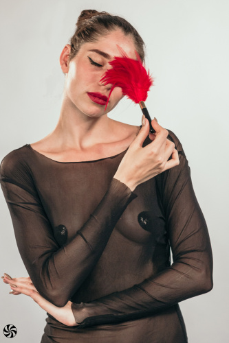 Тиклер Burlesque Plume красный фото 3