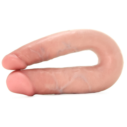 Двойной фаллоимитатор King Cock U-Shaped Medium Double Trouble Flesh фото 5