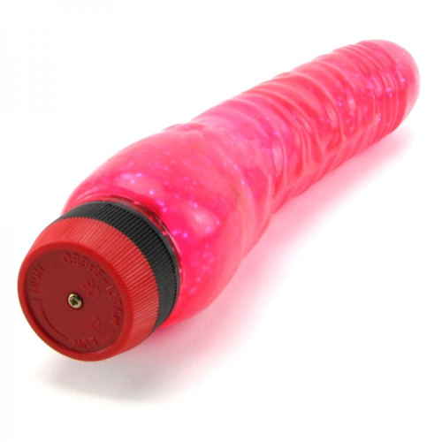 Вибратор с блестками Curved Hot Pinks 8 25in фото 5