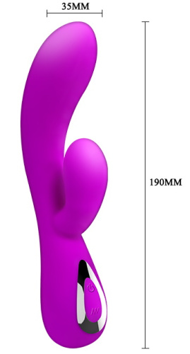 Перезаряжаемый вибратор с клиторальной стимуляцией Pretty Love Honey фото 5