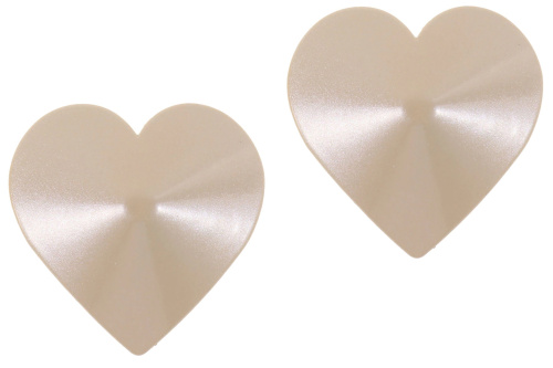 Бежевые металлические пэстисы сердечки фото 2
