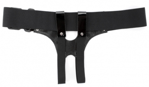 Универсальные трусики для страпона с лаковой вставкой фото 3