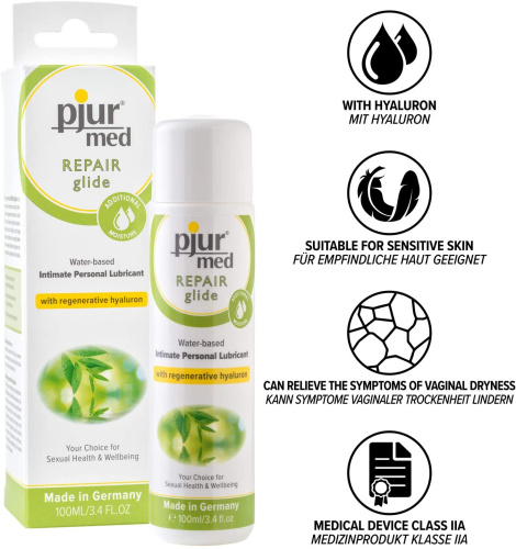 Регенерирующий лубрикант с гиалуроновой кислотой Pjur Med Repair glide 100 мл фото 2