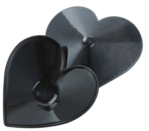 Черные металлические пэстисы сердечки фото 4