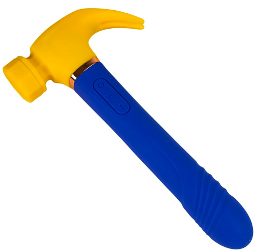 Вибростимулятор-молоток с пульсирующей головкой и рукоятью фото 3